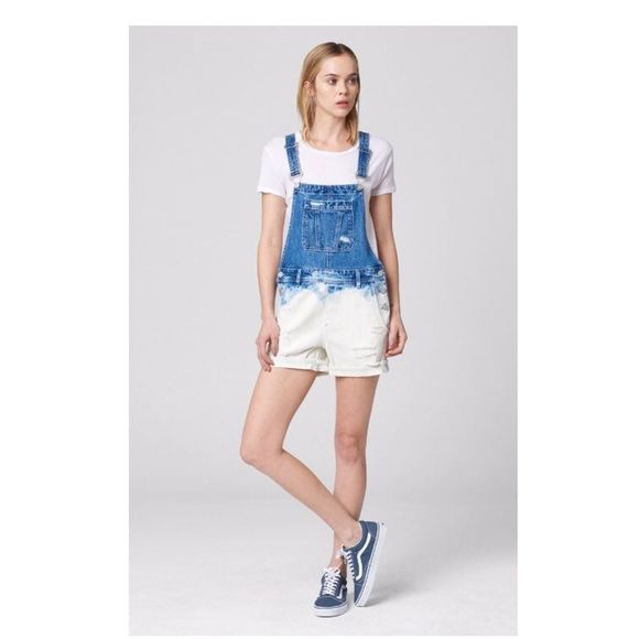 BLANKNYC Pants - Blanknyc Fade to White Bib Overalls